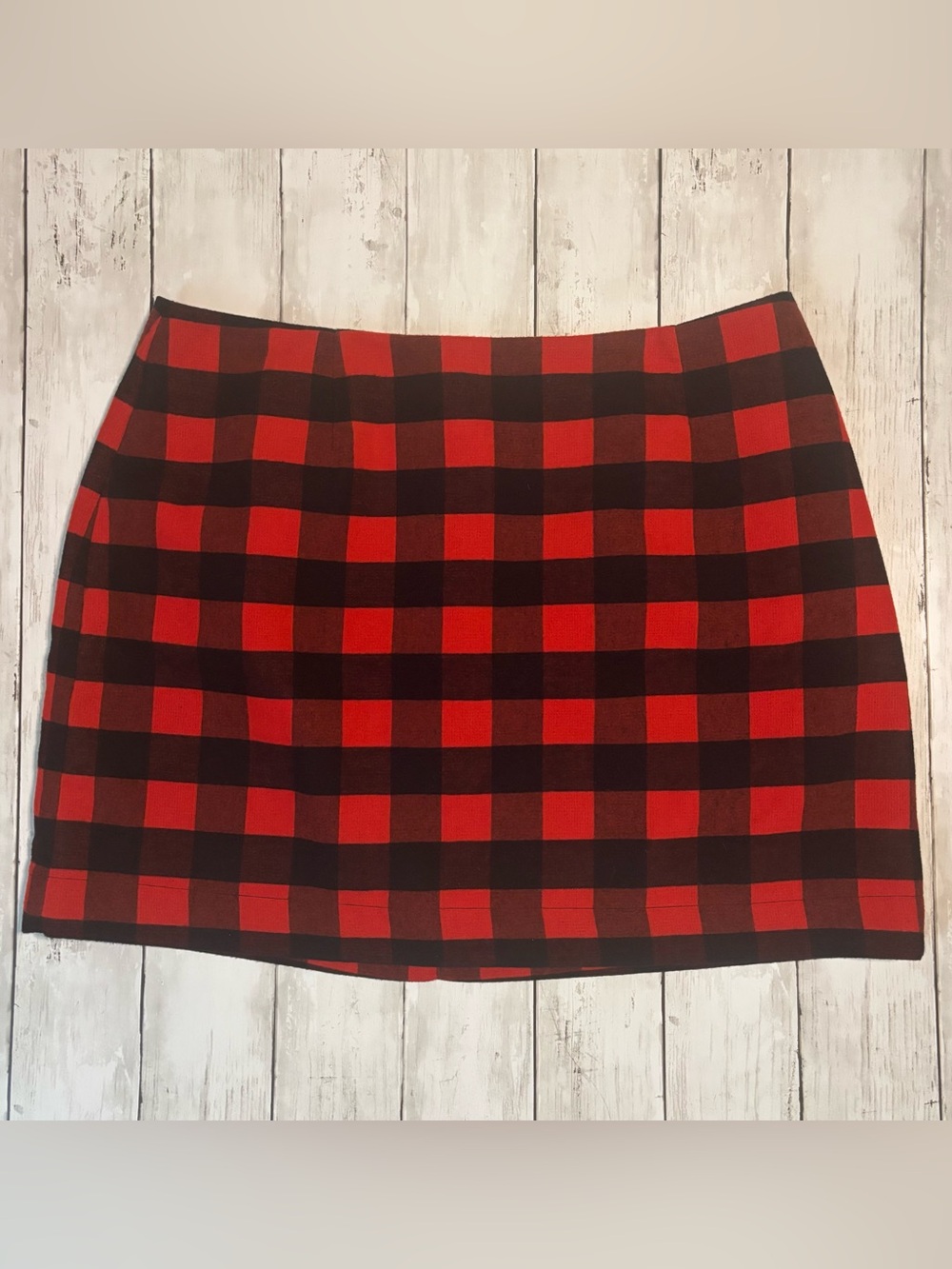 Old Navy Red and Black Buffalo Plaid Mini Skirt